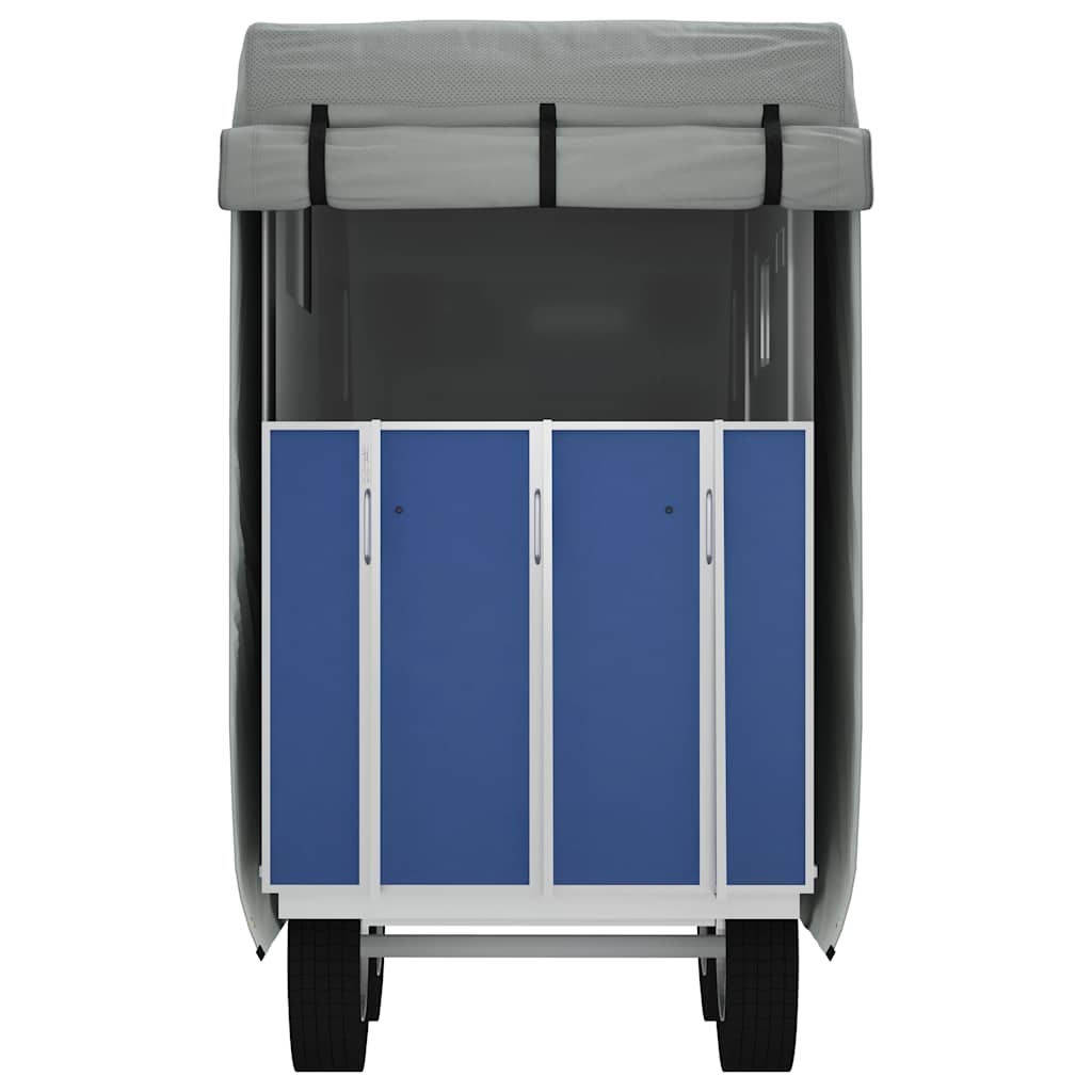 vidaXL Capa atrelado cavalo 334x148x230 cm tecido não tecido cinzento