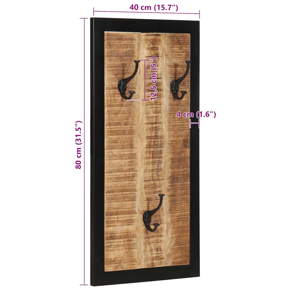 vidaXL Bengaleiro 40x2x80 cm madeira mangueira maciça áspera