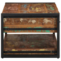 vidaXL Mesa de centro multicor 90x50x38 cm madeira maciça recuperada