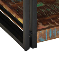 vidaXL Mesa de centro multicor 90x50x38 cm madeira maciça recuperada