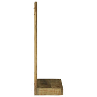 vidaXL Espelho de banheiro Retangular Castanho Madeira de manga maciça