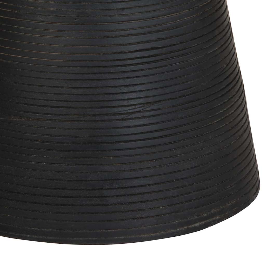 vidaXL Mesa de apoio preto Ø37x45 cm madeira de mangueira maciça