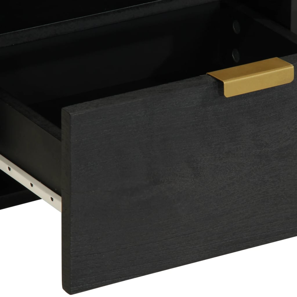 vidaXL Mesa de cabeceira 40x33x46 cm derivados de madeira preto