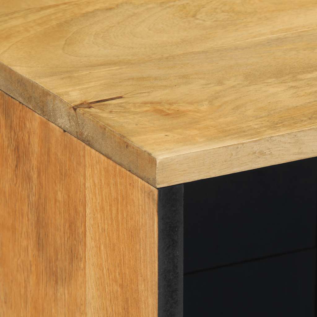 vidaXL Aparador 80x33x75 cm madeira de mangueira maciça castanho