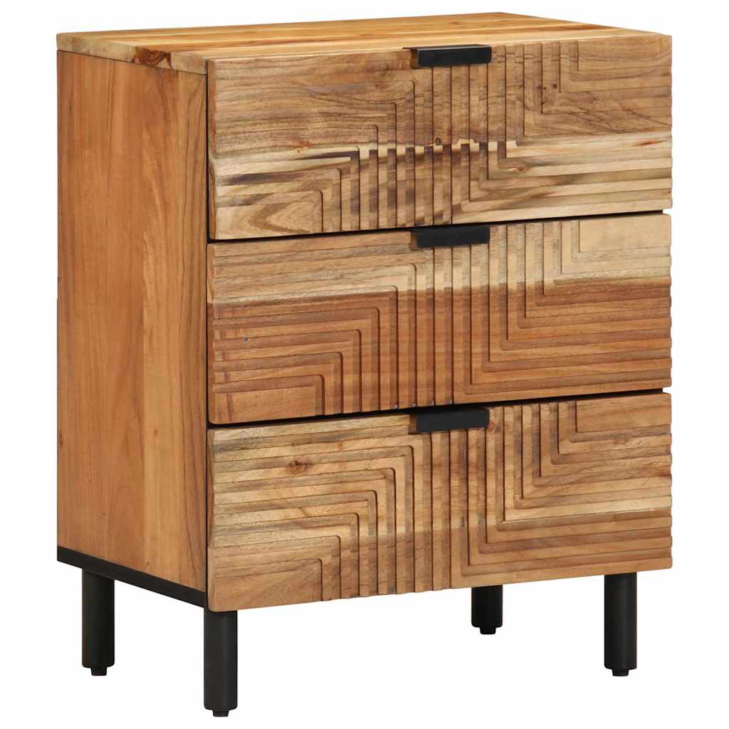 vidaXL Armário de Cabeceira com gaveta Castanho 50 x 33 x 62 cm