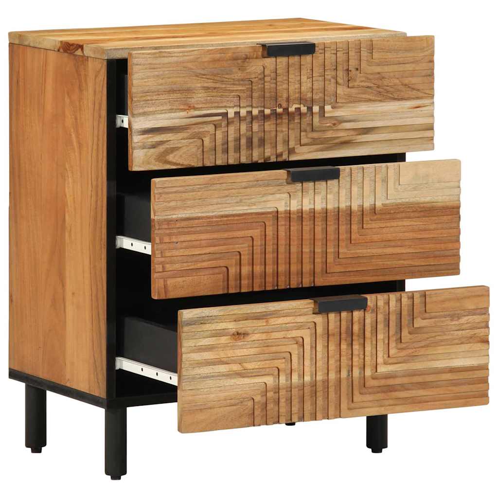 vidaXL Armário de Cabeceira com gaveta Castanho 50 x 33 x 62 cm