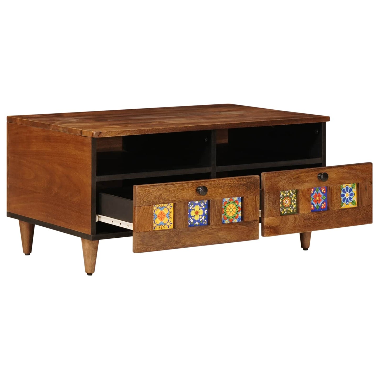 vidaXL Gabinete para TV com gaveta Nogueira 70 x 33 x 46 cm