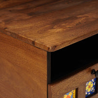 vidaXL Gabinete para TV com gaveta Nogueira 70 x 33 x 46 cm