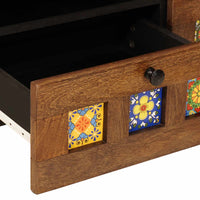vidaXL Gabinete para TV com gaveta Nogueira 70 x 33 x 46 cm
