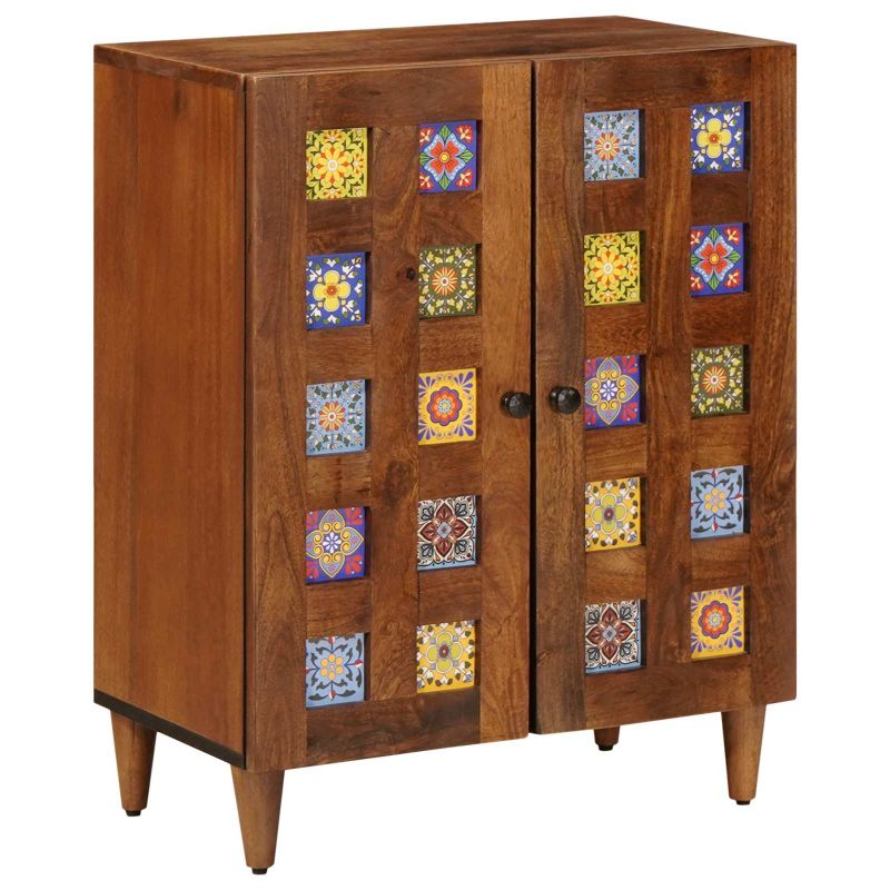 vidaXL Buffet Nogueira 60 x 33 x 75 cm Madeira de manga maciça