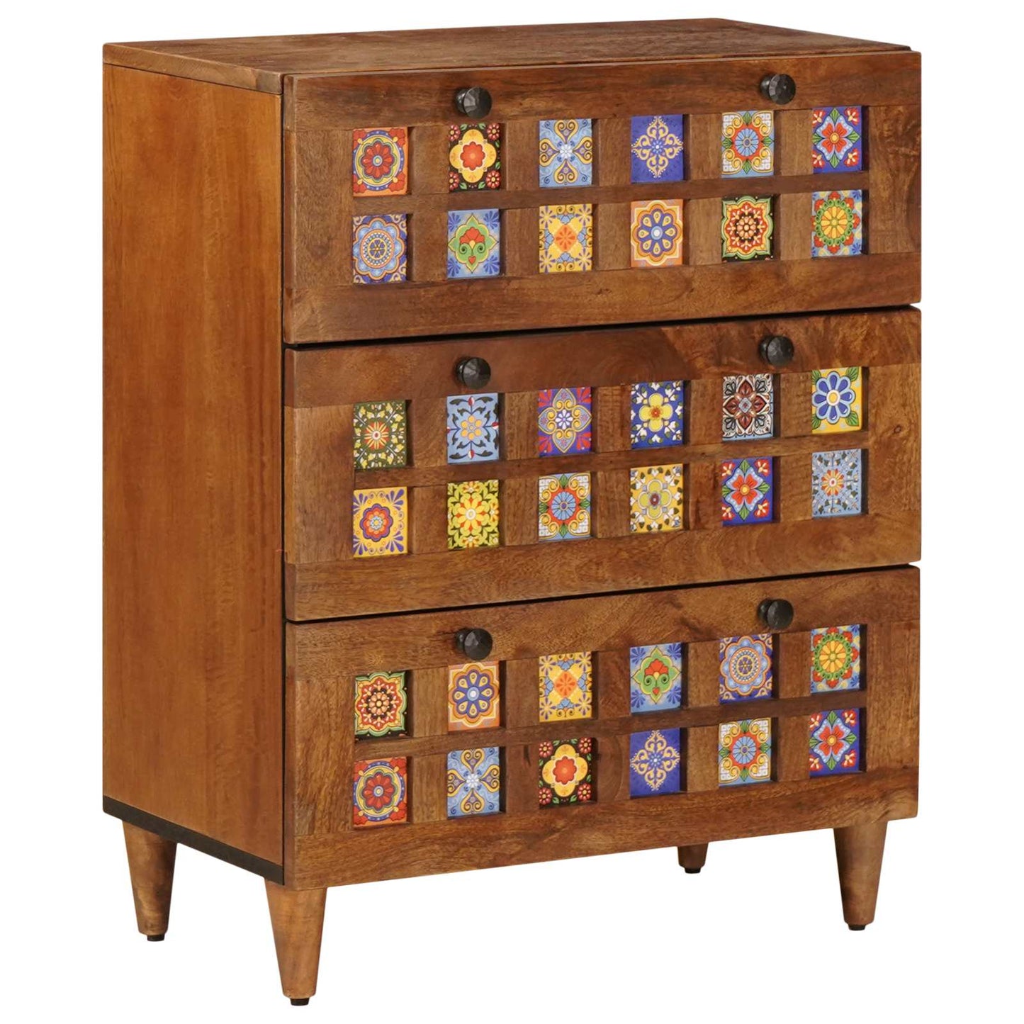 vidaXL Buffet Nogueira 60 x 33 x 75 cm Madeira de manga maciça