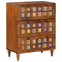 vidaXL Buffet Nogueira 60 x 33 x 75 cm Madeira de manga maciça