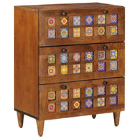vidaXL Buffet Nogueira 60 x 33 x 75 cm Madeira de manga maciça