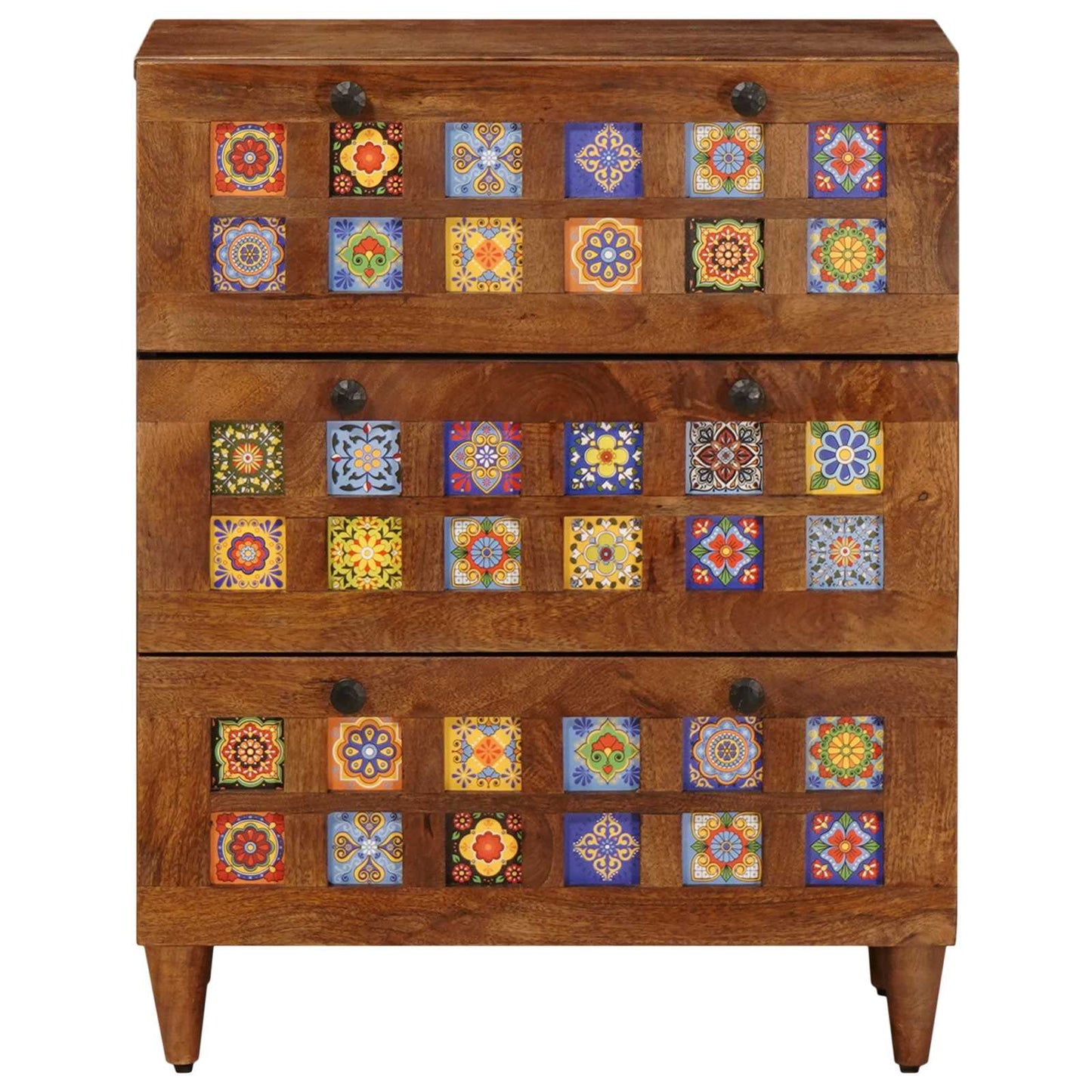 vidaXL Buffet Nogueira 60 x 33 x 75 cm Madeira de manga maciça