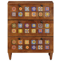 vidaXL Buffet Nogueira 60 x 33 x 75 cm Madeira de manga maciça