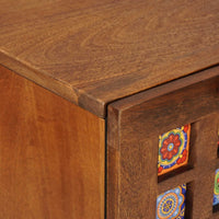 vidaXL Buffet Nogueira 60 x 33 x 75 cm Madeira de manga maciça
