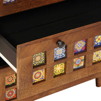 vidaXL Buffet Nogueira 60 x 33 x 75 cm Madeira de manga maciça
