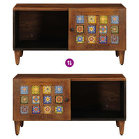 vidaXL Mesa de centro Castanho 80 x 50 x 40 cm Madeira de manga maciça