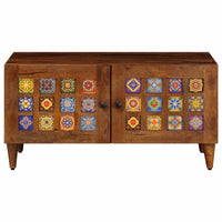 vidaXL Mesa de centro Castanho 80 x 50 x 40 cm Madeira de manga maciça