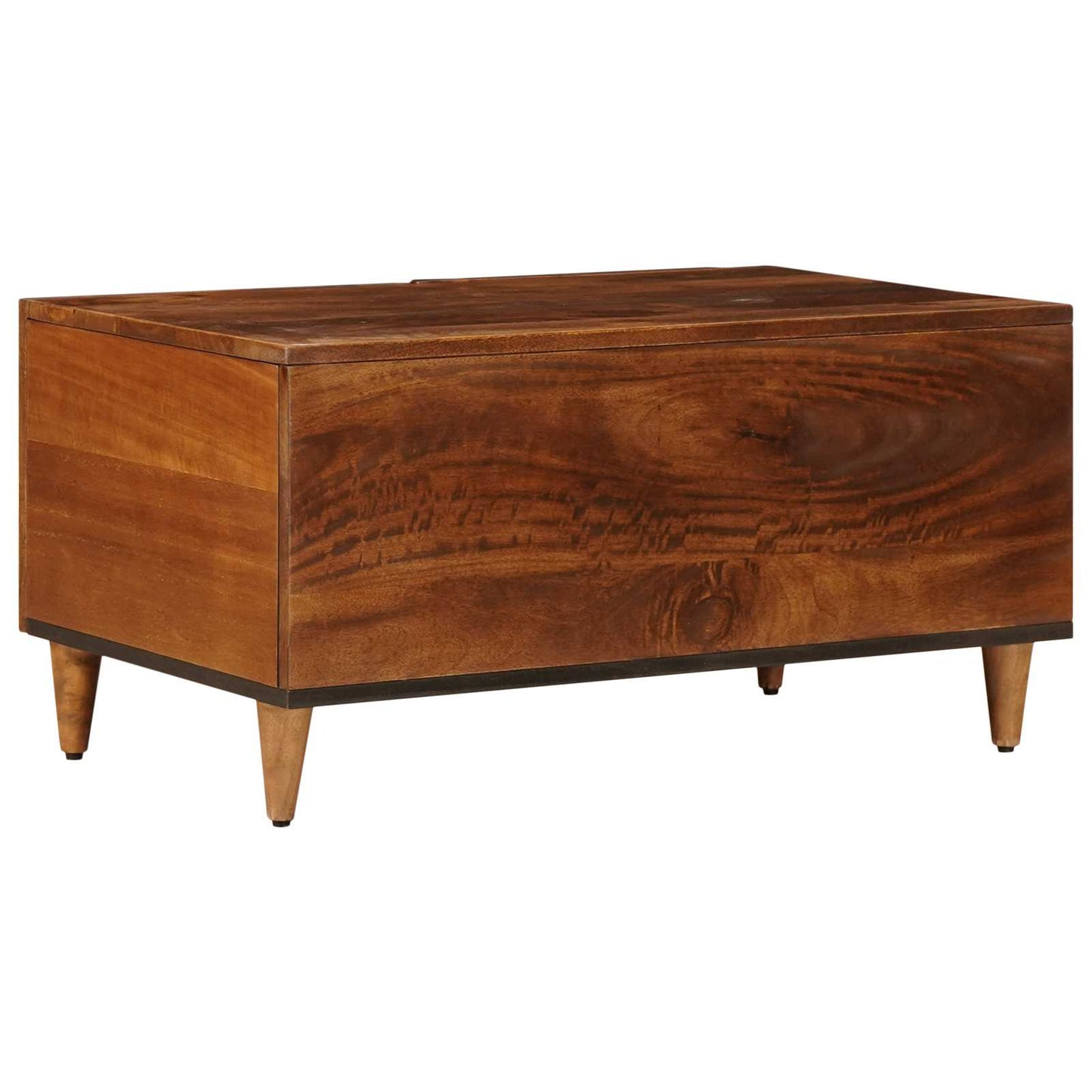 vidaXL Mesa de centro Castanho 80 x 50 x 40 cm Madeira de manga maciça
