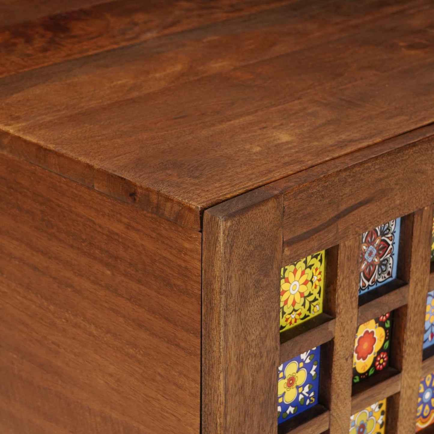 vidaXL Mesa de centro Castanho 80 x 50 x 40 cm Madeira de manga maciça