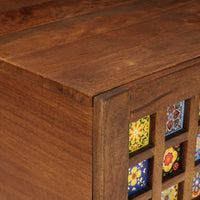 vidaXL Mesa de centro Castanho 80 x 50 x 40 cm Madeira de manga maciça
