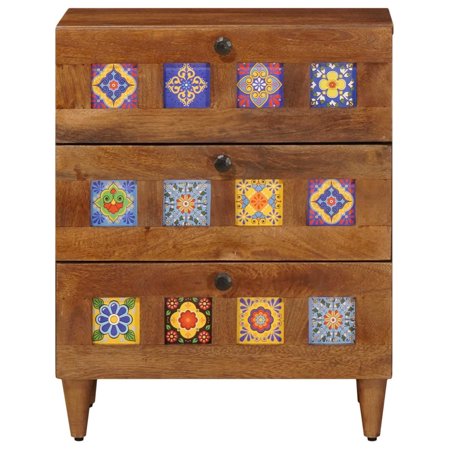 vidaXL Armário de Cabeceira com gaveta Castanho 50 x 33 x 62 cm