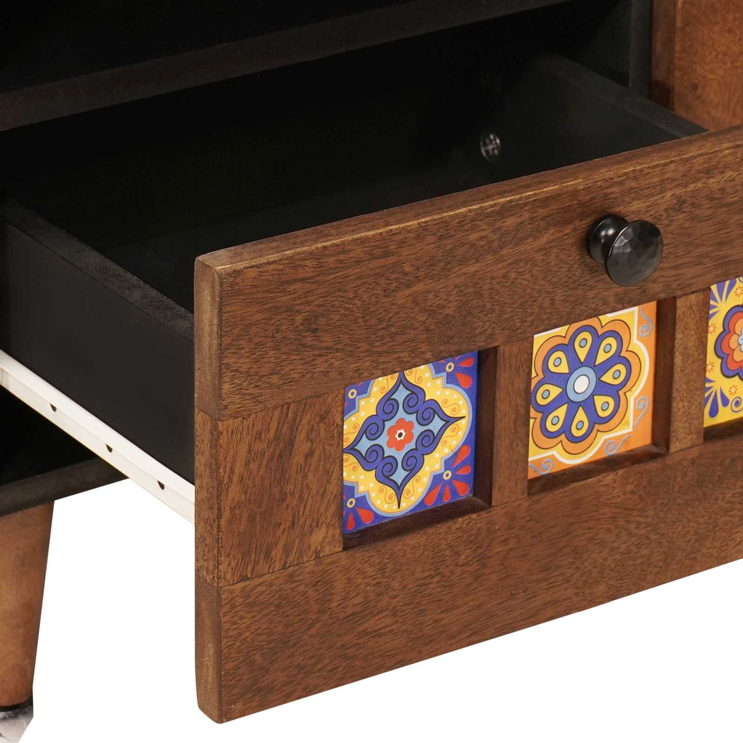 vidaXL Mesa de centro Castanho 80 x 54 x 40 cm Madeira de manga maciça