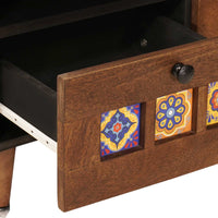 vidaXL Mesa de centro Castanho 80 x 54 x 40 cm Madeira de manga maciça