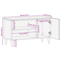 vidaXL Gabinete para TV com armazenamento Nogueira 80 x 33 x 46 cm