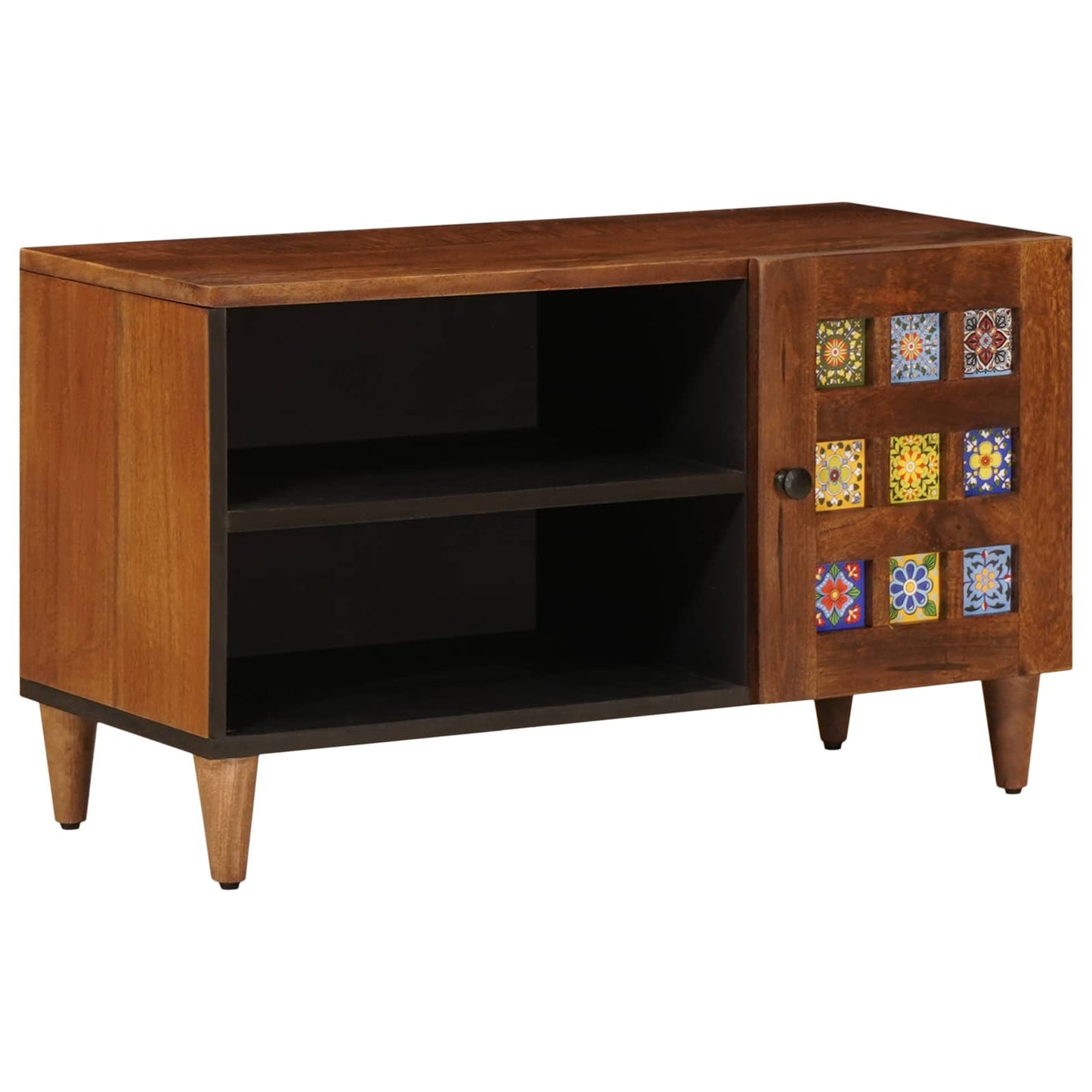 vidaXL Gabinete para TV com armazenamento Nogueira 80 x 33 x 46 cm