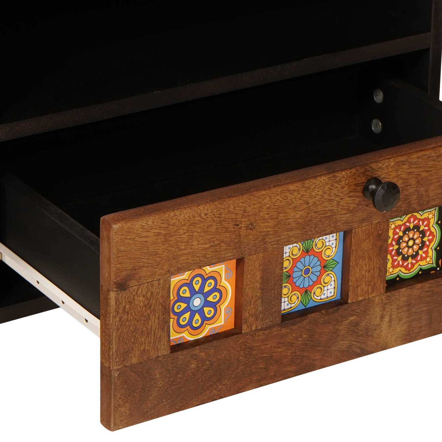 vidaXL Gabinete para TV com gaveta Nogueira 80 x 33 x 46 cm