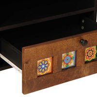 vidaXL Gabinete para TV com gaveta Nogueira 80 x 33 x 46 cm