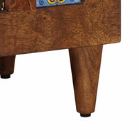 vidaXL Gabinete para TV com gaveta Nogueira 80 x 33 x 46 cm