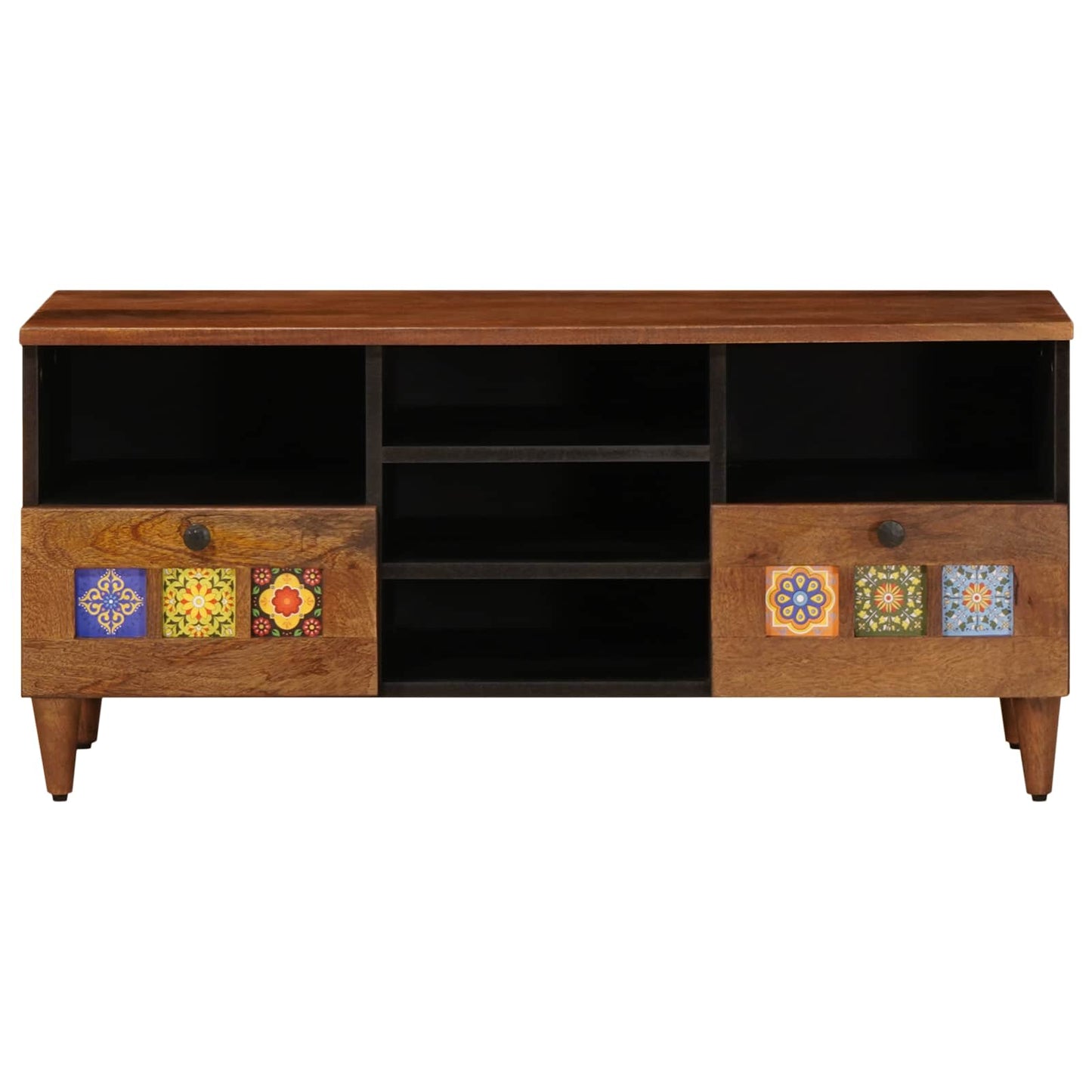 vidaXL Gabinete para TV com gaveta Nogueira 100 x 33 x 46 cm