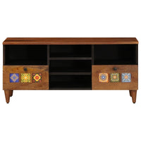 vidaXL Gabinete para TV com gaveta Nogueira 100 x 33 x 46 cm