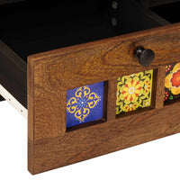 vidaXL Gabinete para TV com gaveta Nogueira 100 x 33 x 46 cm