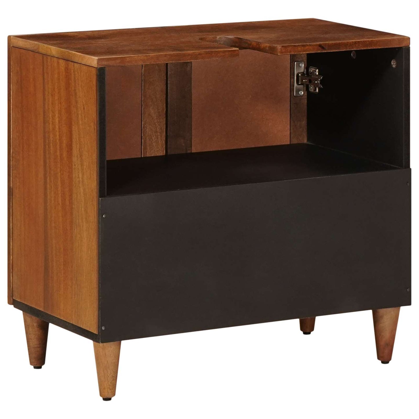 vidaXL Armário para Pia de Banheiro com porta Nogueira 62 x 33 x 58 cm