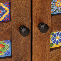 vidaXL Armário para Pia de Banheiro com porta Nogueira 62 x 33 x 58 cm