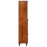 vidaXL Armário de Banheiro com gaveta Nogueira 38 x 33 x 160 cm