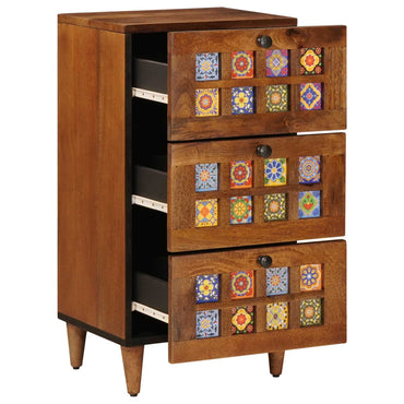 vidaXL Buffet Nogueira 40 x 33 x 75 cm Madeira de manga maciça