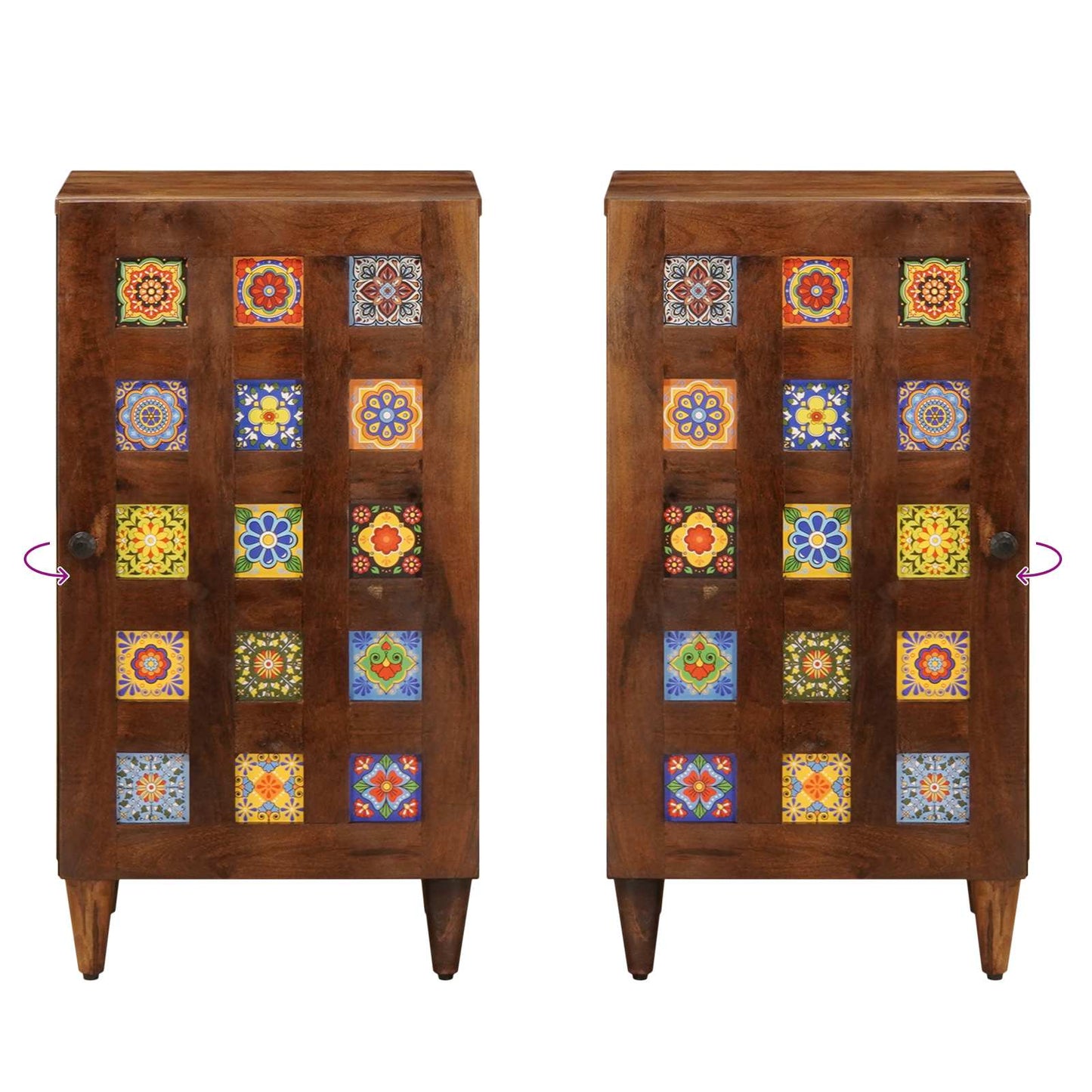 vidaXL Buffet Nogueira 40 x 33 x 75 cm Madeira de manga maciça