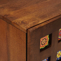 vidaXL Buffet Nogueira 40 x 33 x 75 cm Madeira de manga maciça