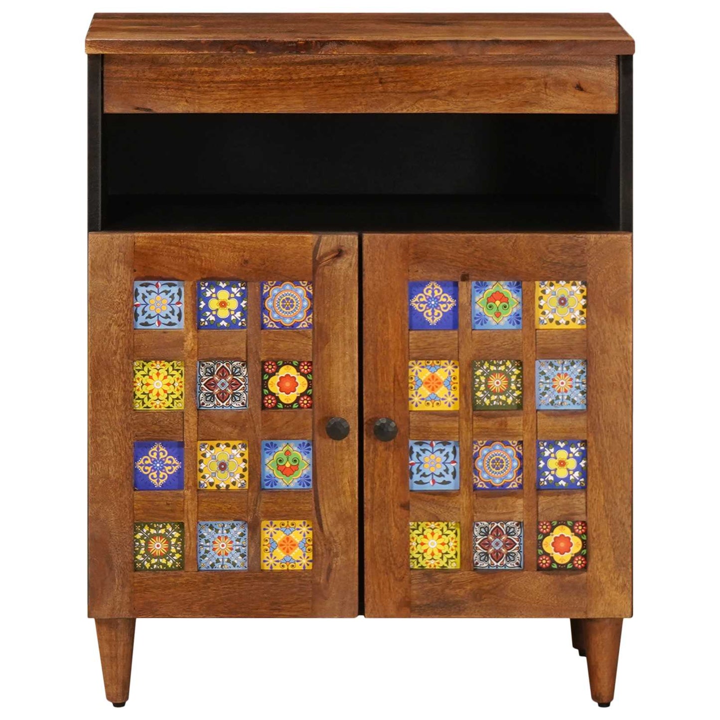 vidaXL Buffet Nogueira 60 x 33 x 75 cm Madeira de manga maciça