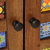 vidaXL Buffet Nogueira 60 x 33 x 75 cm Madeira de manga maciça