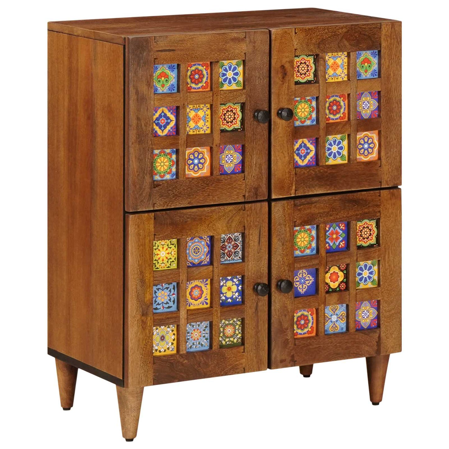 vidaXL Buffet Nogueira 60 x 33 x 75 cm Madeira de manga maciça