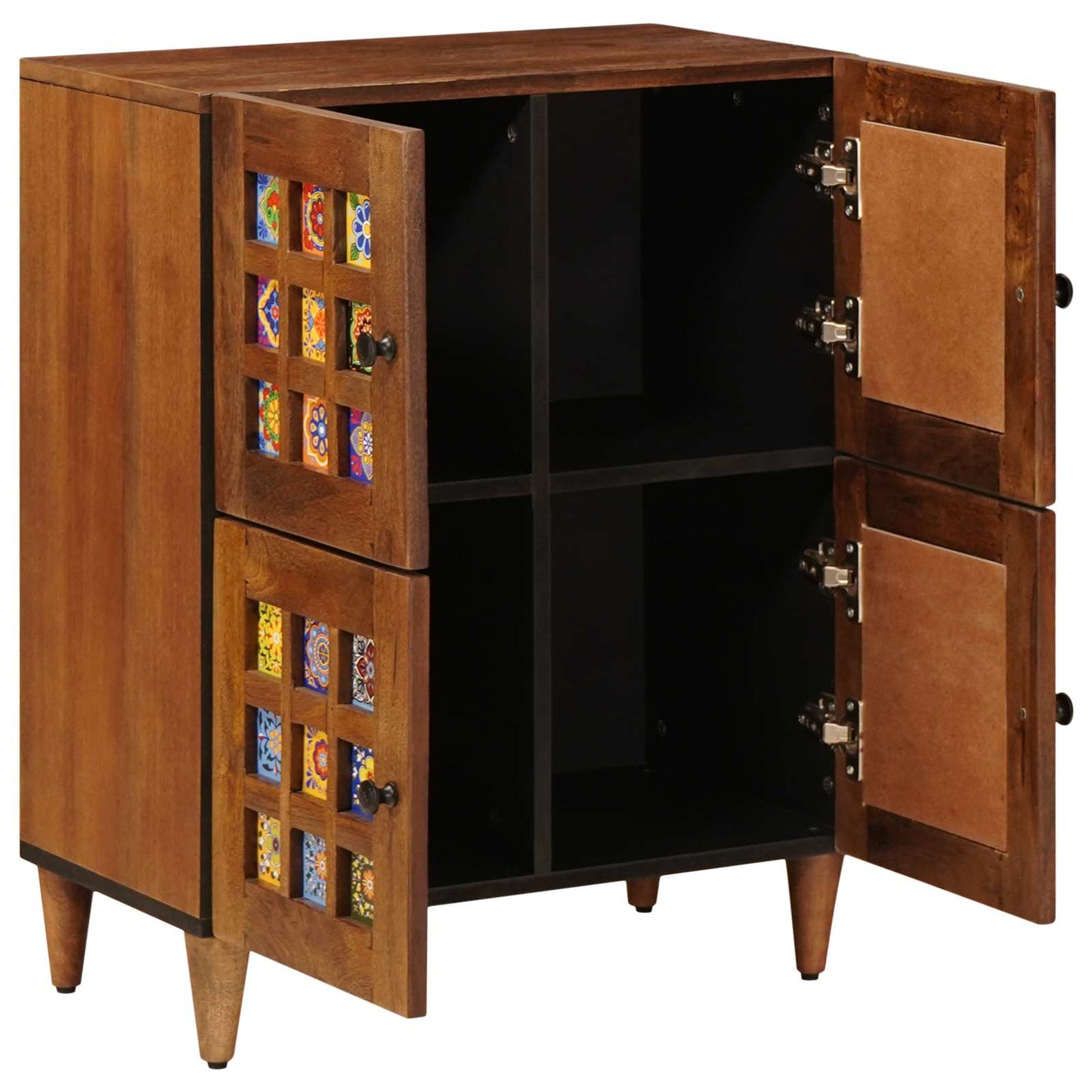 vidaXL Buffet Nogueira 60 x 33 x 75 cm Madeira de manga maciça