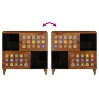 vidaXL Buffet Nogueira 80 x 33 x 75 cm Madeira de manga maciça