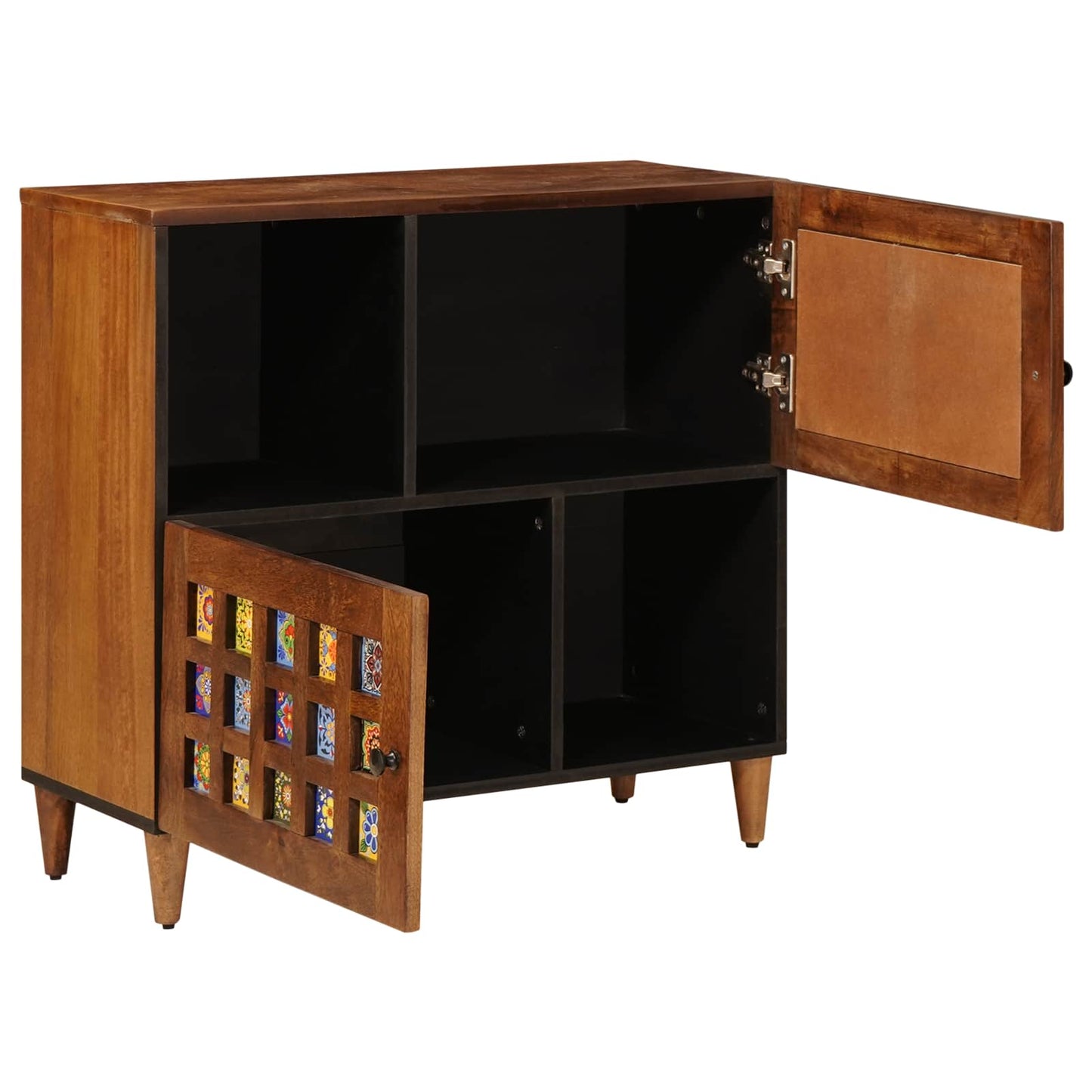 vidaXL Buffet Nogueira 80 x 33 x 75 cm Madeira de manga maciça