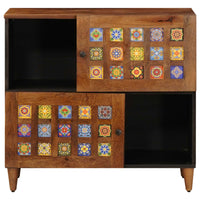 vidaXL Buffet Nogueira 80 x 33 x 75 cm Madeira de manga maciça